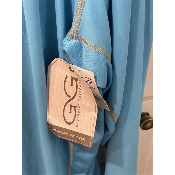 New GameGuard Outdoors Shirt Mens 3XL Blue LS Vented Performance Tee Fishing - Picture 3 of 10